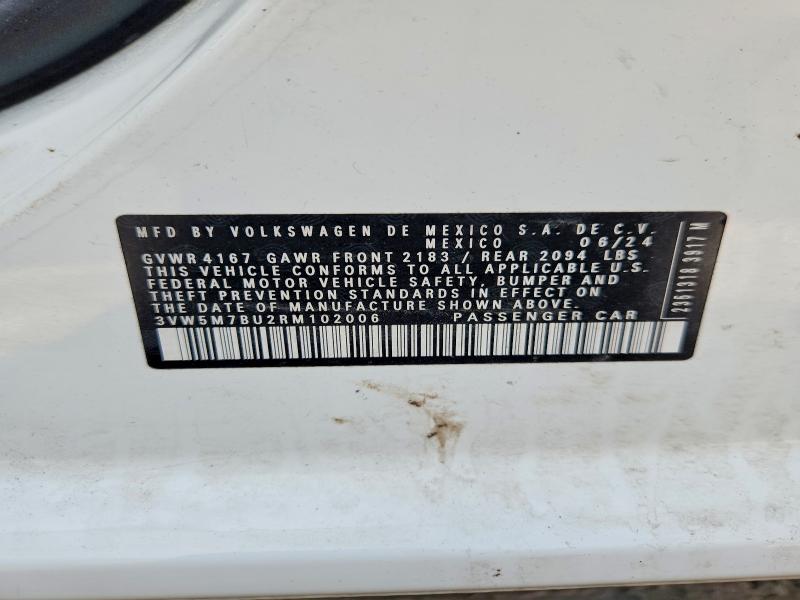 Продаж на аукціоні авто 2024 Volkswagen Jetta, vin: 3VW5M7BU2RM102006, номер лоту: 41721386