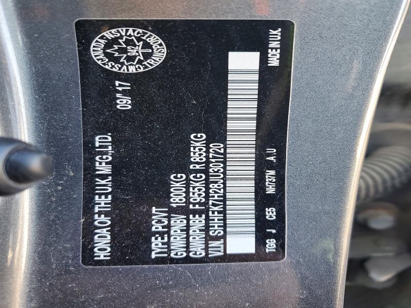 Aukcja sprzedaży 2018 Honda Civic, vin: SHHFK7H28JU301720, numer aukcji: 45461126
