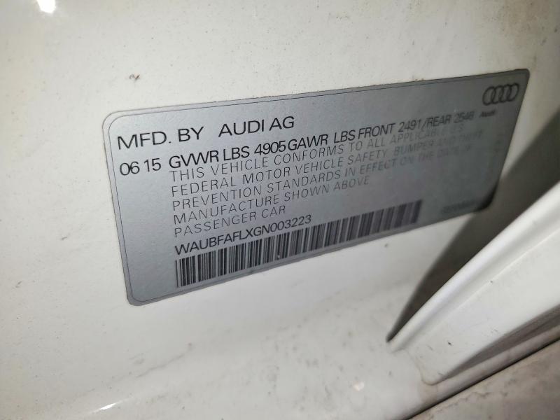 Продажа на аукционе авто 2016 Audi A4, vin: WAUBFAFLXGN003223, номер лота: 47443846