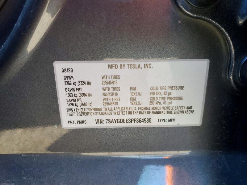 47653126 :رقم المزاد ، 7SAYGDEE3PF864985 vin ، 2023 Tesla Model Y مزاد بيع