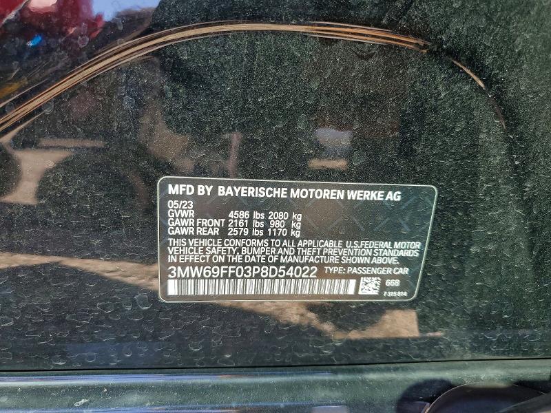 Продаж на аукціоні авто 2023 Bmw 330i, vin: 3MW69FF03P8D54022, номер лоту: 41831456