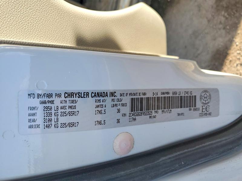 Продажа на аукционе авто 2015 Dodge Grand Caravan, vin: 2C4RDGBG9FR523529, номер лота: 45817436