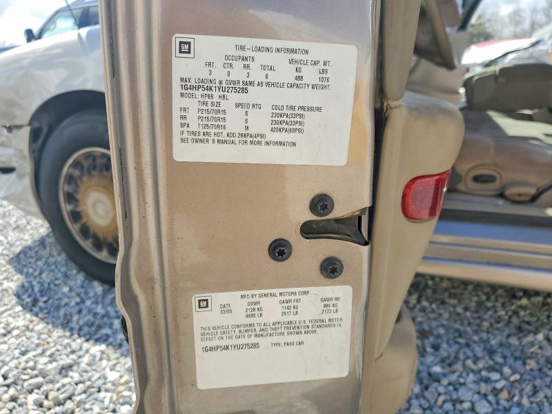 Продажа на аукционе авто 2000 Buick Lesabre, vin: 1G4HP54K1YU275285, номер лота: 79967955