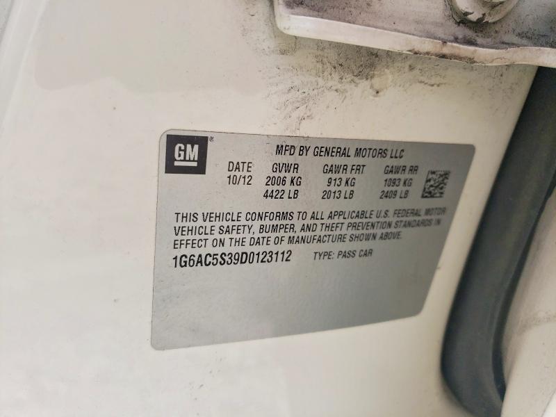 Aukcja sprzedaży 2013 Cadillac Ats, vin: 1G6AC5S39D0123112, numer aukcji: 79599065