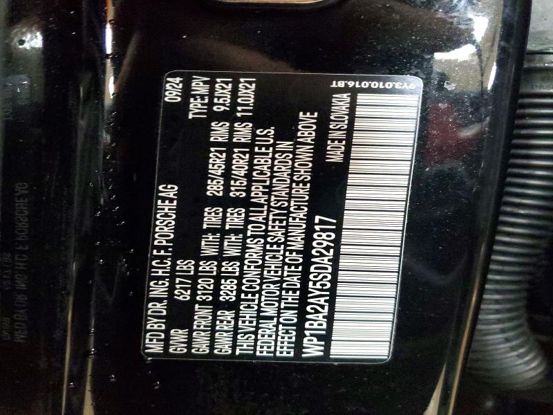 47595566 :رقم المزاد ، WP1BA2AY5SDA29817 vin ، 2025 Porsche Cayenne مزاد بيع