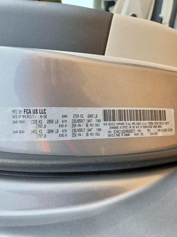 Продажа на аукционе авто 2017 Chrysler Pacifica, vin: 2C4RC1DG2HR502571, номер лота: 79702035