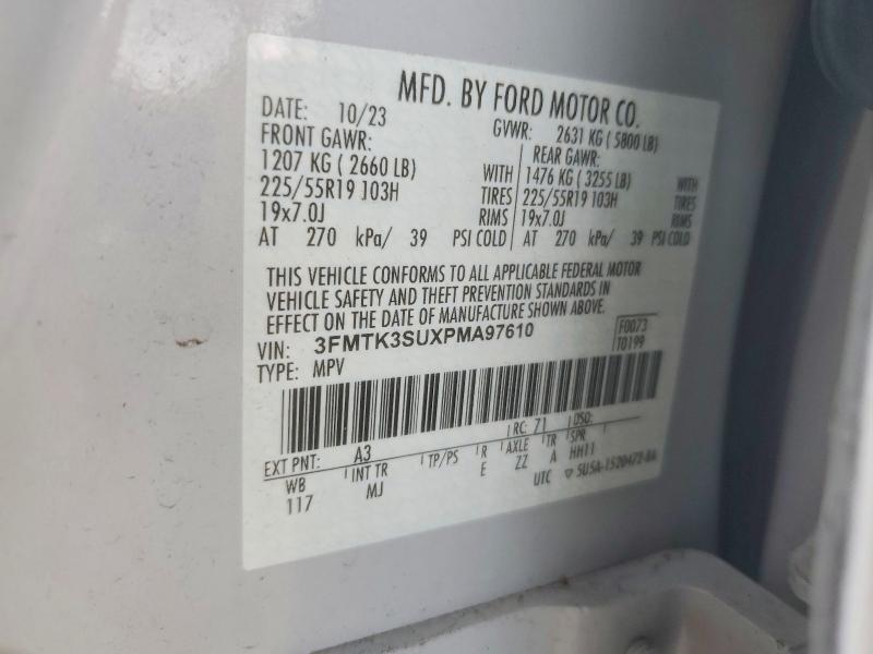 Продажа на аукционе авто 2023 Ford Mustang Mach-e, vin: 3FMTK3SUXPMA97610, номер лота: 46343656
