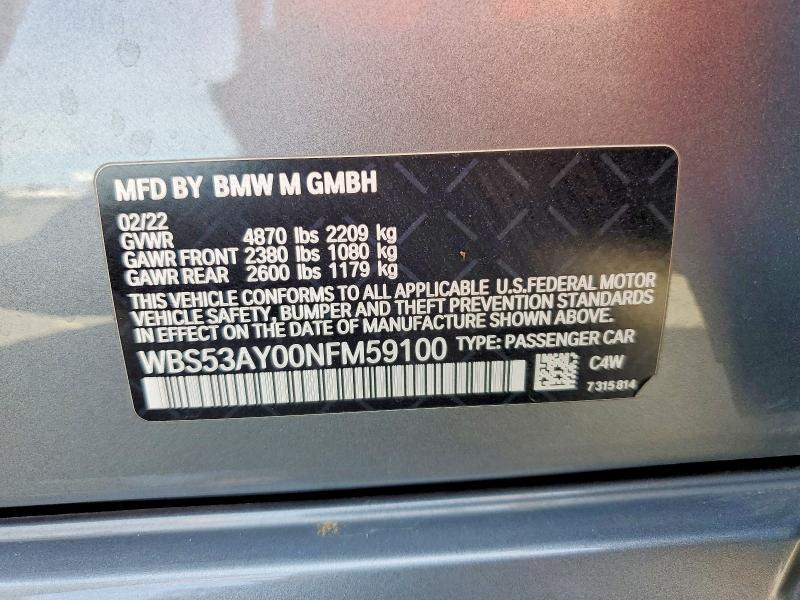 Aukcja sprzedaży 2022 Bmw Motorrad M3, vin: WBS53AY00NFM59100, numer aukcji: 47971356