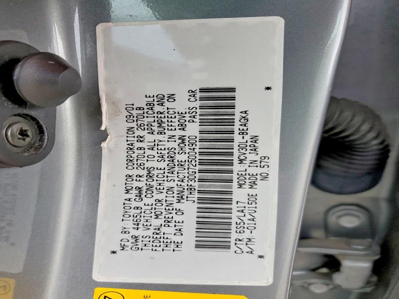 Продаж на аукціоні авто 2002 Lexus Es 300, vin: JTHBF30G725004900, номер лоту: 79402405