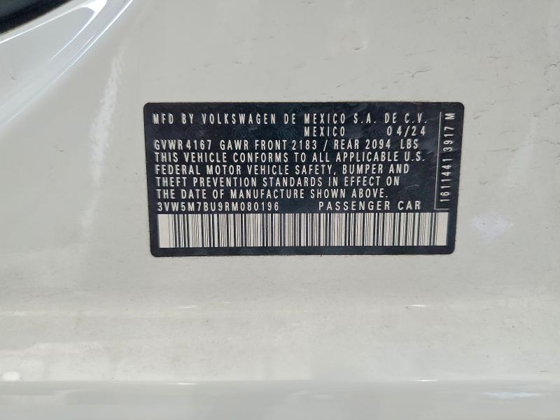 Aukcja sprzedaży 2024 Volkswagen Jetta, vin: 3VW5M7BU9RM080196, numer aukcji: 46894936