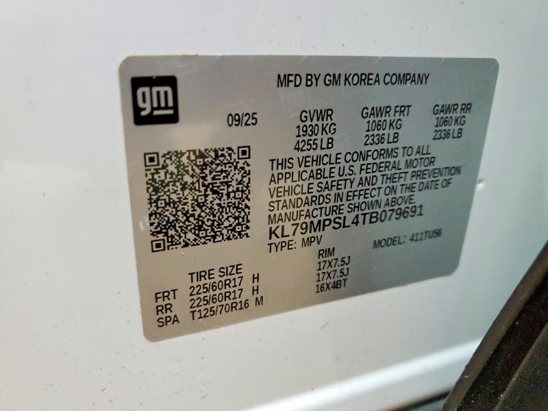 Aukcja sprzedaży 2026 Chevrolet Trailblazer, vin: KL79MPSL4TB079691, numer aukcji: 46993416