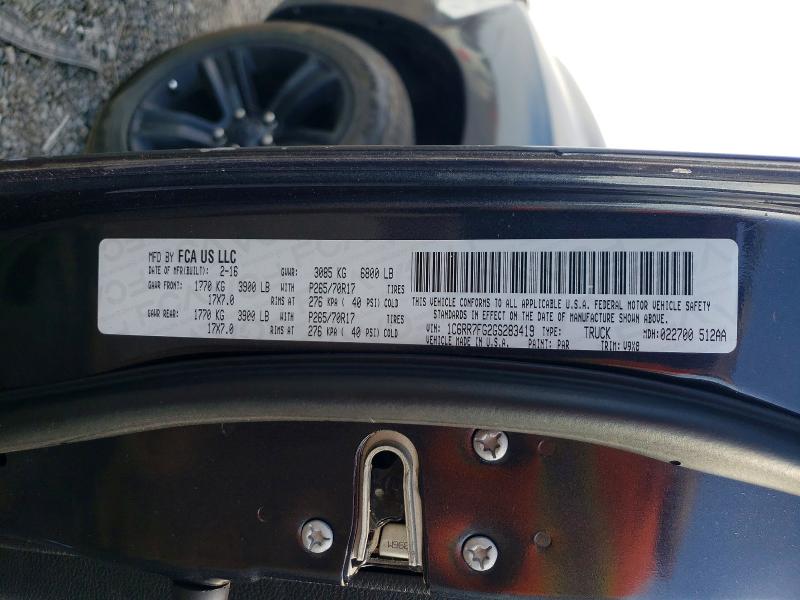 48081686 :رقم المزاد ، 1C6RR7FG2GS283419 vin ، 2016 Ram 1500 مزاد بيع