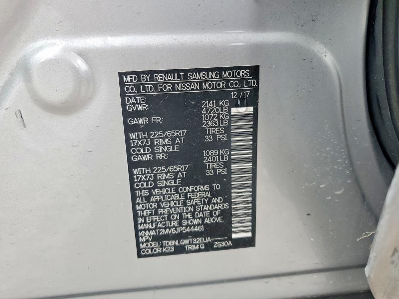 Продаж на аукціоні авто 2018 Nissan Rogue, vin: KNMAT2MV6JP544461, номер лоту: 42055366