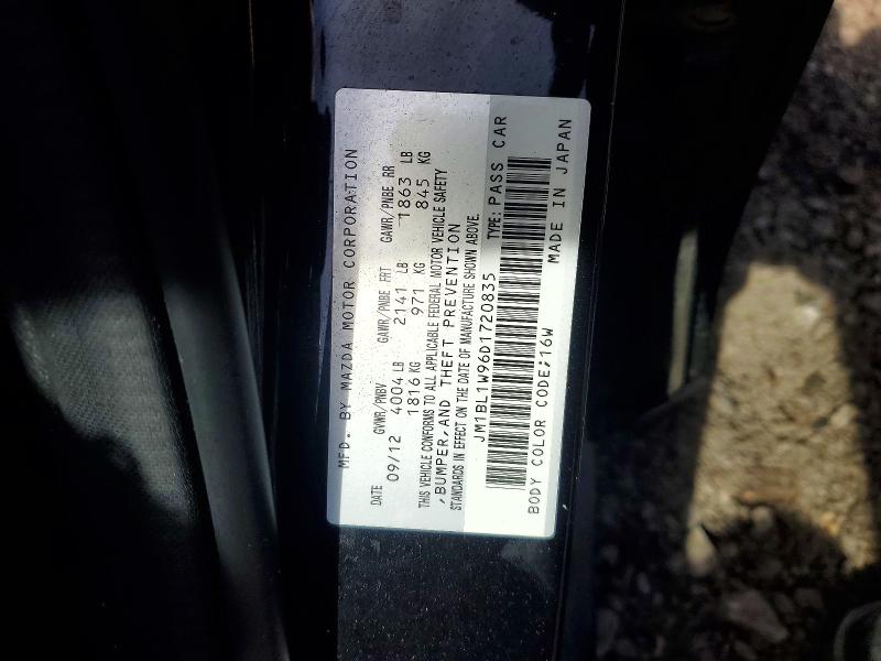 47327386 :رقم المزاد ، JM1BL1W96D1720835 vin ، 2013 Mazda 3 مزاد بيع