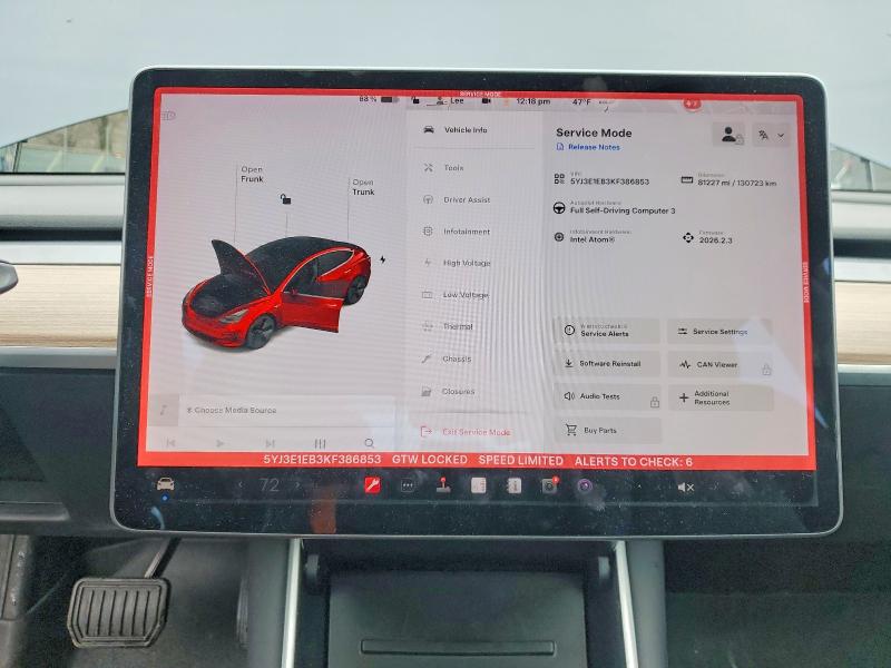 Продажа на аукционе авто 2019 Tesla Model 3, vin: 5YJ3E1EB3KF386853, номер лота: 78302355