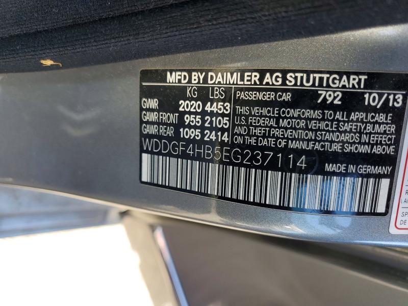 2014 Mercedes-benz C მანქანა იყიდება აუქციონზე, vin: WDDGF4HB5EG237114, აუქციონის ნომერი: 45482966