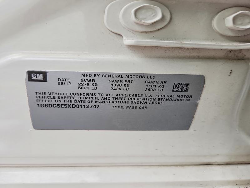 Продажа на аукционе авто 2013 Cadillac Cts, vin: 1G6DG5E5XD0112747, номер лота: 46515656