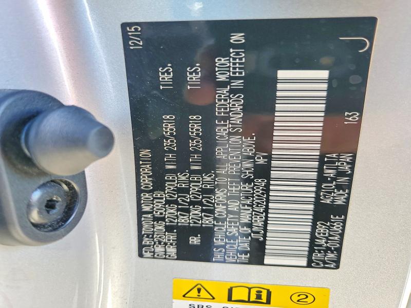 Продажа на аукционе авто 2016 Lexus Nx 200t, vin: JTJYARBZ4G2029948, номер лота: 46028716