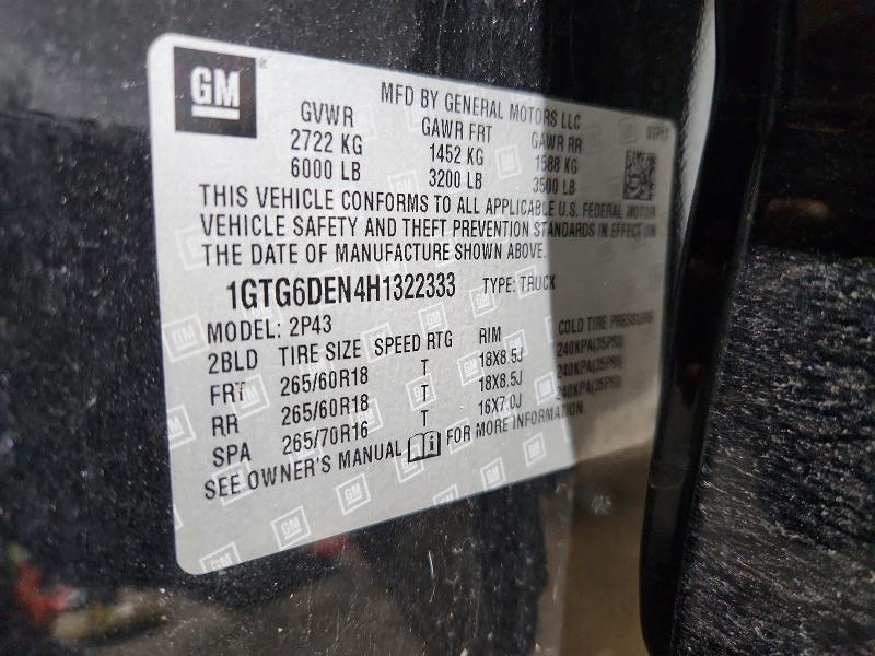 Продаж на аукціоні авто 2017 Gmc Canyon, vin: 1GTG6DEN4H1322333, номер лоту: 78280465