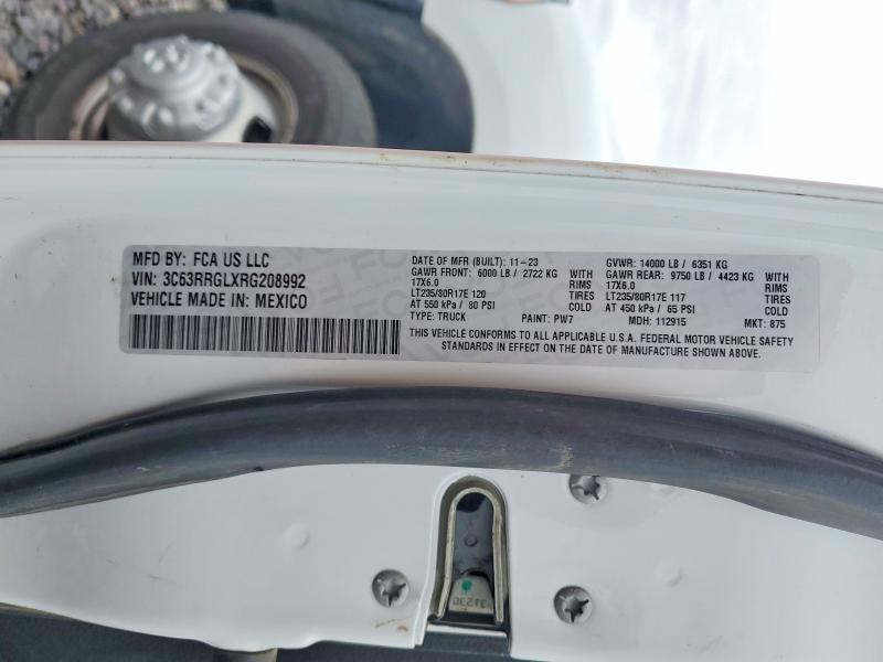 46069756 :رقم المزاد ، 3C63RRGLXRG208992 vin ، 2024 Ram 3500 مزاد بيع
