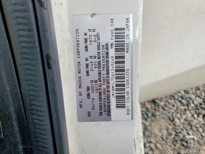 79468805 :رقم المزاد ، JM1BM1L75G1349249 vin ، 2016 Mazda 3 مزاد بيع