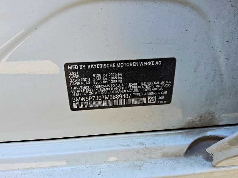 Продажа на аукционе авто 2021 Bmw 330e, vin: 3MW5P7J07M8B89487, номер лота: 79908045