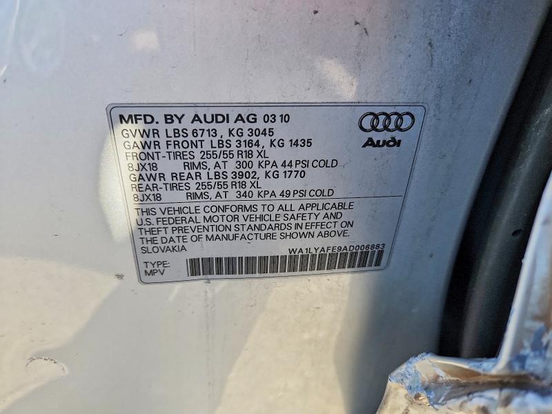 Продаж на аукціоні авто 2010 Audi Q7, vin: WA1LYAFE9AD006883, номер лоту: 47450086