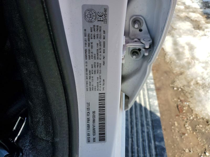 Aukcja sprzedaży 2024 Ram 1500, vin: 1C6SRFVT1RN133135, numer aukcji: 79463965