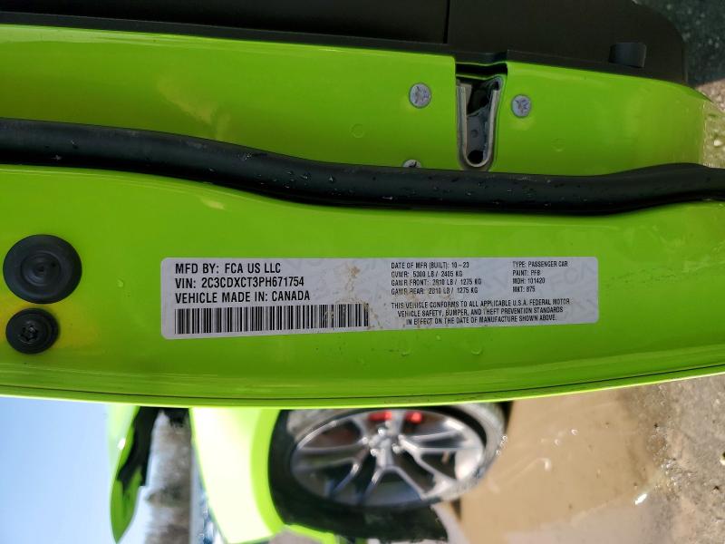 Продажа на аукционе авто 2023 Dodge Charger, vin: 2C3CDXCT3PH671754, номер лота: 79494265
