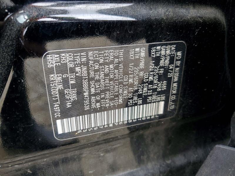 79815205 :رقم المزاد ، JN8BT3BB6PW479536 vin ، 2023 Nissan Rogue مزاد بيع