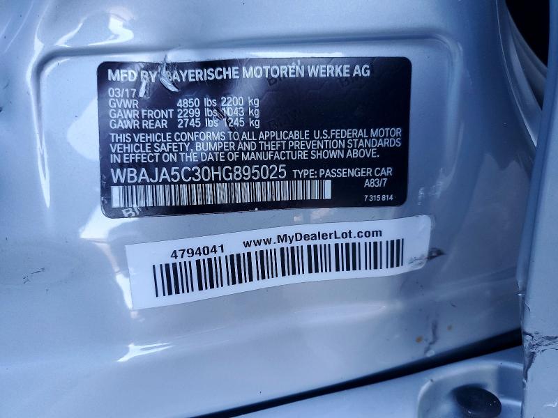 Продажа на аукционе авто 2017 Bmw 530, vin: WBAJA5C30HG895025, номер лота: 45624436