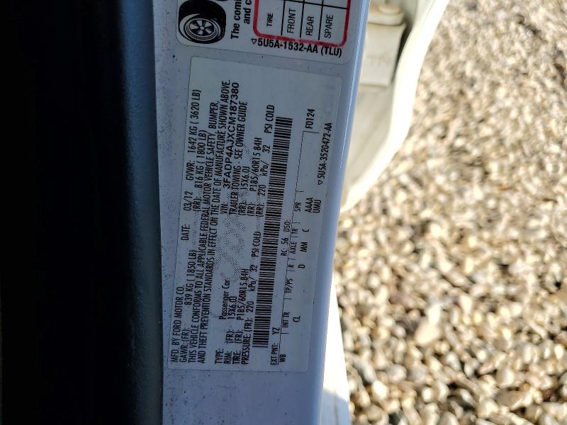 45628826 :رقم المزاد ، 3FADP4AJXCM187380 vin ، 2012 Ford Fiesta مزاد بيع