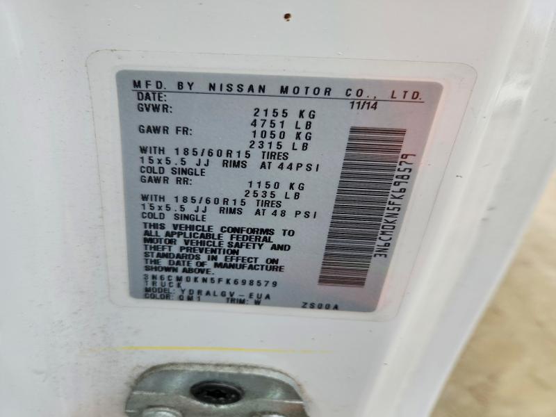 Продаж на аукціоні авто 2015 Nissan Nv200 2.5, vin: 3N6CM0KN5FK698579, номер лоту: 50687706