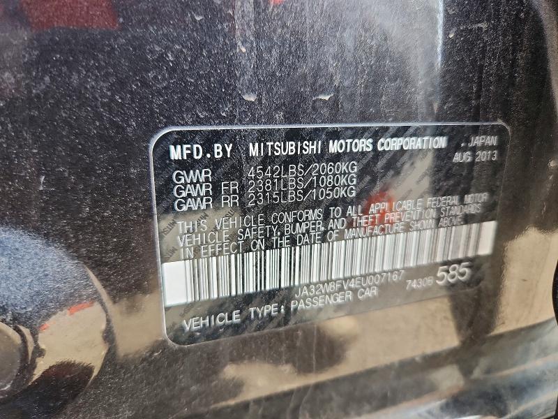 Aukcja sprzedaży 2014 Mitsubishi Lancer, vin: JA32W8FV4EU007167, numer aukcji: 41688136