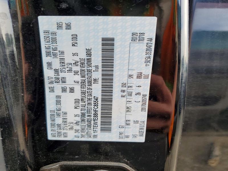 Aukcja sprzedaży 2017 Ford F150, vin: 1FTEW1E88HFC85547, numer aukcji: 47219756