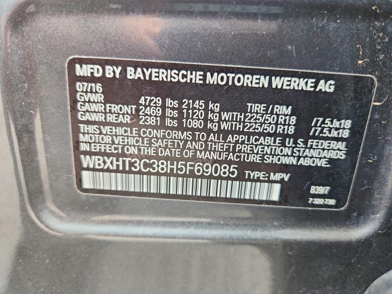 Aukcja sprzedaży 2017 Bmw X1, vin: WBXHT3C38H5F69085, numer aukcji: 46055936