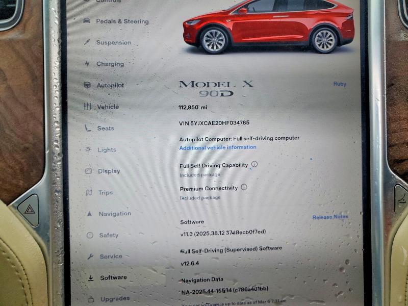 Aukcja sprzedaży 2017 Tesla Model X, vin: 5YJXCAE20HF034765, numer aukcji: 79797635