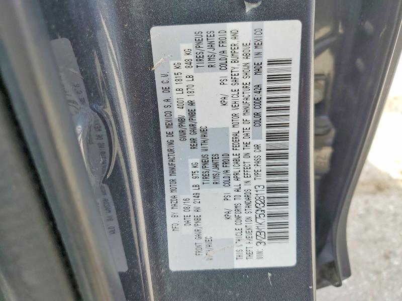Aukcja sprzedaży 2016 Mazda 3, vin: 3MZBM1K75GM328113, numer aukcji: 45538276