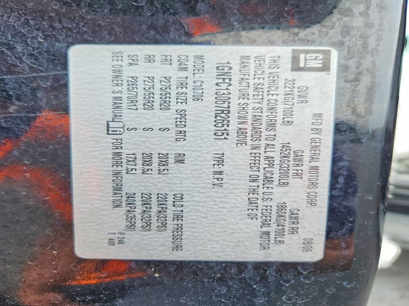 48083236 :رقم المزاد ، 1GNFC13067R265151 vin ، 2007 Chevrolet Tahoe مزاد بيع