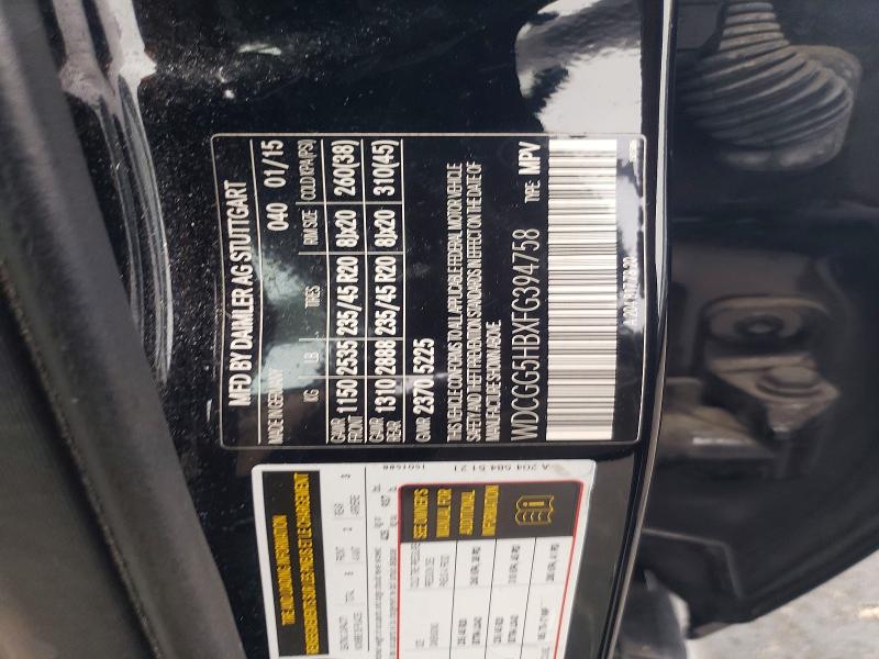 47187176 :رقم المزاد ، WDCGG5HBXFG394758 vin ، 2015 Mercedes-benz Glk مزاد بيع