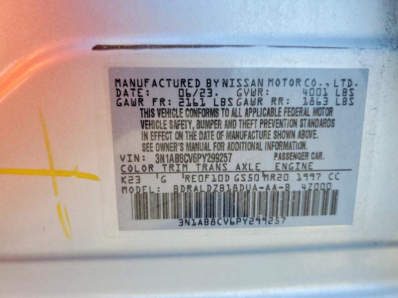 Продаж на аукціоні авто 2023 Nissan Sentra, vin: 3N1AB8CV6PY299257, номер лоту: 47453746