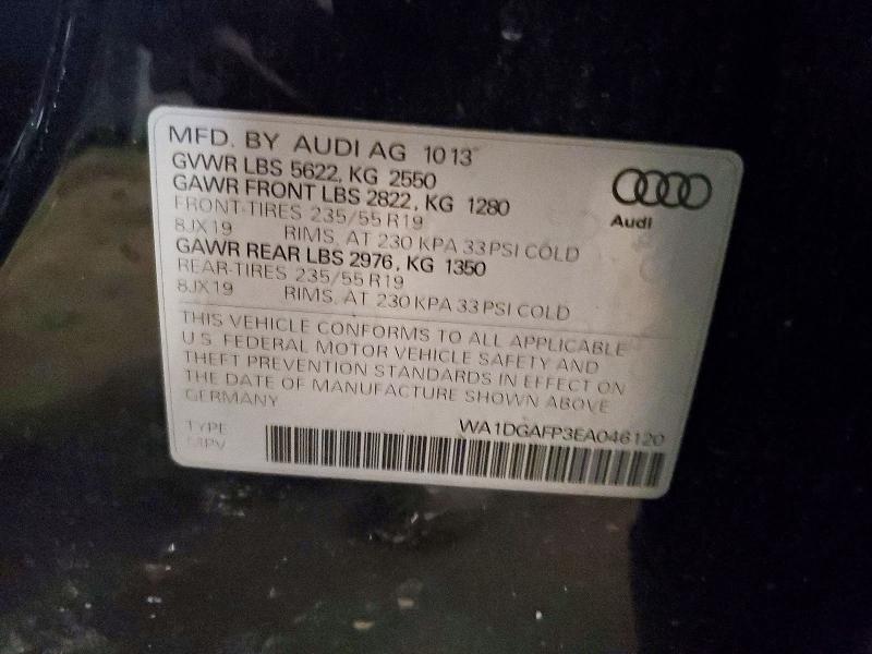 Продаж на аукціоні авто 2014 Audi Q5, vin: WA1DGAFP3EA046120, номер лоту: 47554386