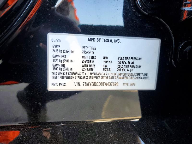 Продажа на аукционе авто 2026 Tesla Model Y, vin: 7SAYGDED0TA437696, номер лота: 79538765