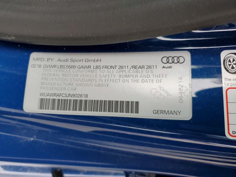 Продажа на аукционе авто 2018 Audi Rs7, vin: WUAWRAFC3JN902818, номер лота: 79707265