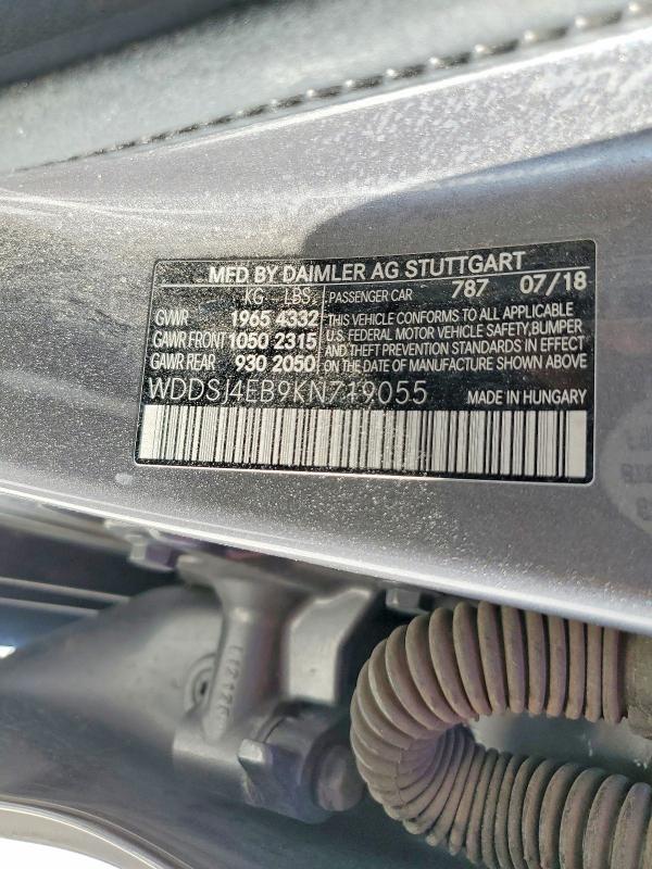 Продаж на аукціоні авто 2019 Mercedes-benz Cla, vin: WDDSJ4EB9KN719055, номер лоту: 47832946