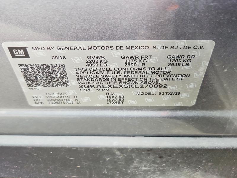 Продажа на аукционе авто 2019 Gmc Terrain, vin: 3GKALXEX5KL170892, номер лота: 47730356