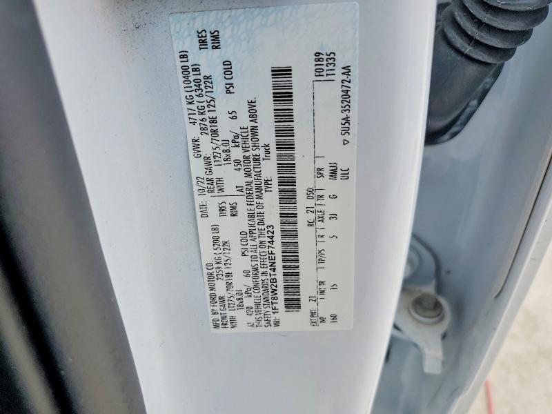 Aukcja sprzedaży 2022 Ford F250, vin: 1FT8W2BT4NEF74423, numer aukcji: 47347476