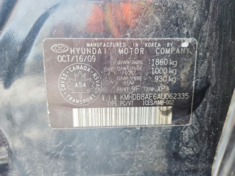 Aukcja sprzedaży 2010 Hyundai Elantra Touring, vin: KMHDB8AE6AU062335, numer aukcji: 47561786