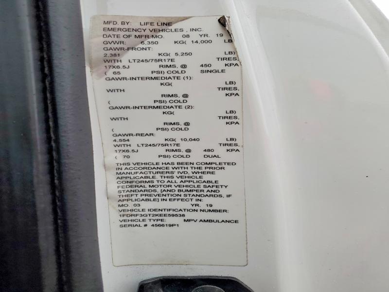 Продажа на аукционе авто 2019 Ford F350, vin: 1FDRF3GT2KEE59538, номер лота: 79653575