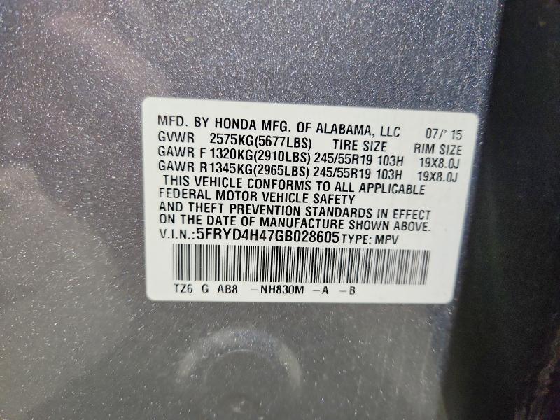 Aukcja sprzedaży 2016 Acura Mdx, vin: 5FRYD4H47GB028605, numer aukcji: 46693856